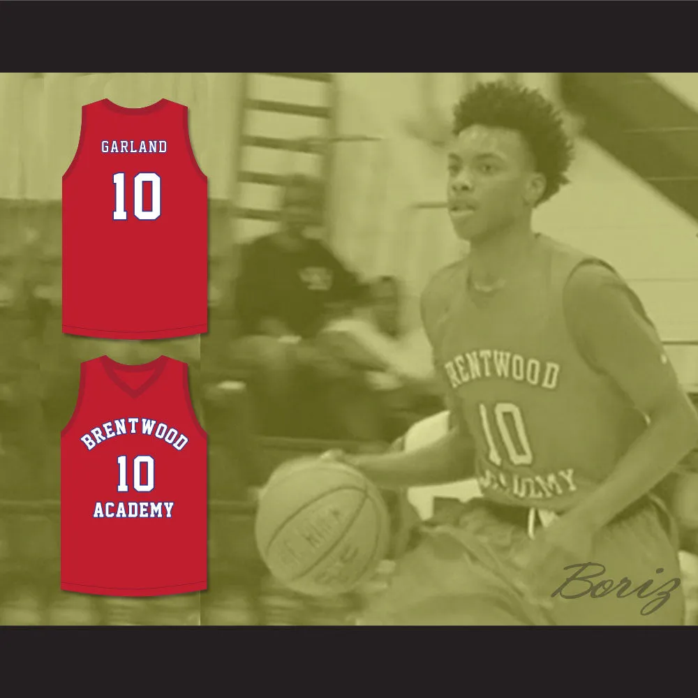 Darius Garland 10 Brentwood Academy Eagles Red Basketball Jersey 2
