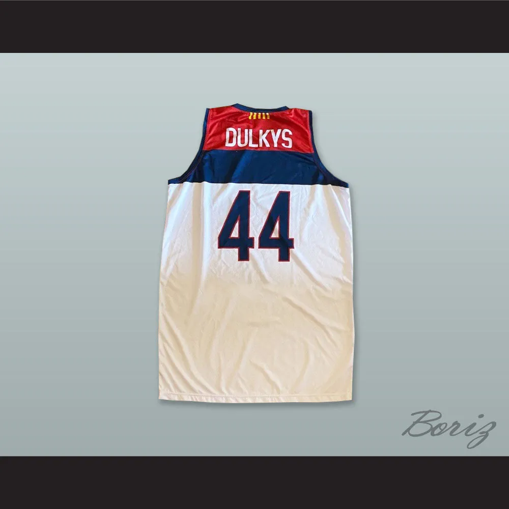 Deividas Dulkys 44 Basquet Manresa Spain White Basketball Jersey