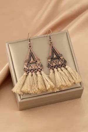 Desert Dusk Boho Tasseled Earrings