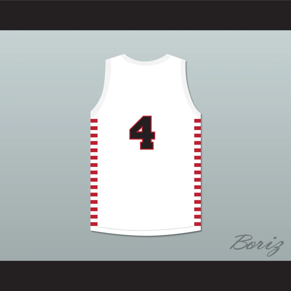 Dino Martin 4 Providence Steamrollers White Basketball Jersey 1