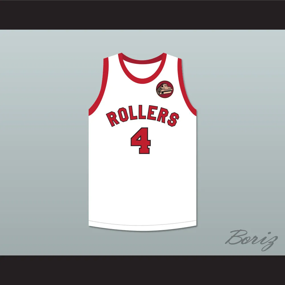 Dino Martin 4 Providence Steamrollers White Basketball Jersey with Patch 2