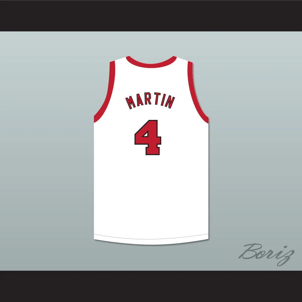 Dino Martin 4 Providence Steamrollers White Basketball Jersey with Patch 2