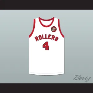Dino Martin 4 Providence Steamrollers White Basketball Jersey with Patch 2