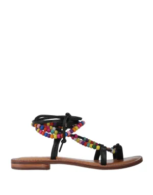DIVINE FOLLIE Leather Thong sandals (17384107NQ) Woman