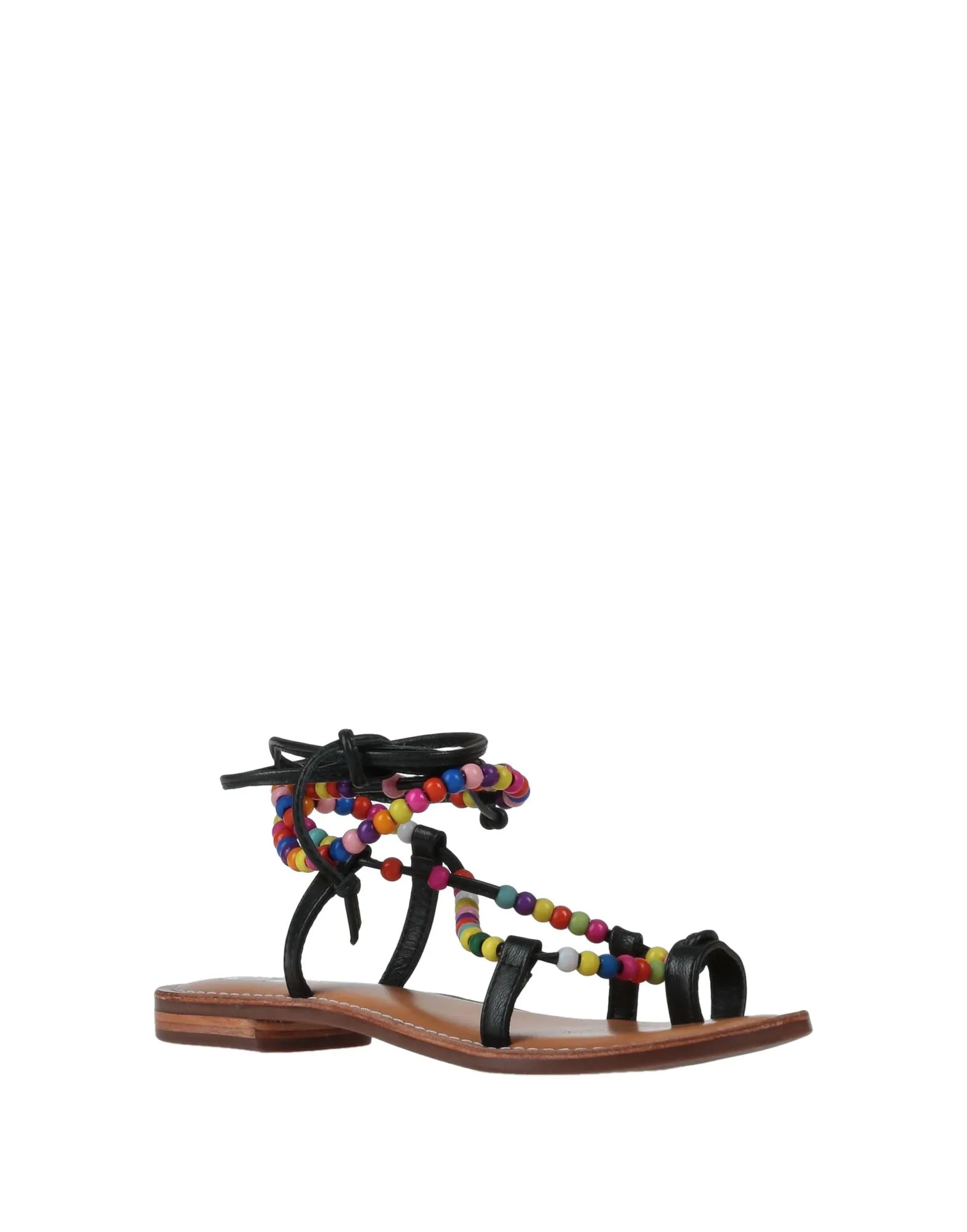 DIVINE FOLLIE Leather Thong sandals (17384107NQ) Woman