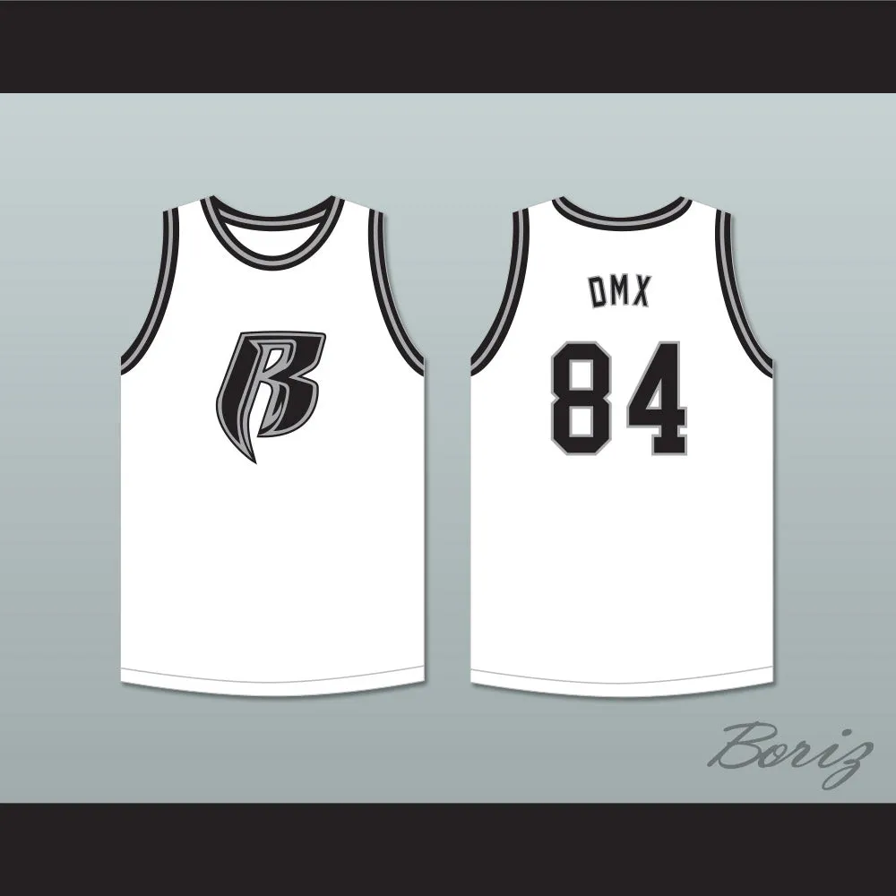 DMX 84 Rough Ryders White Basketball Jersey 5