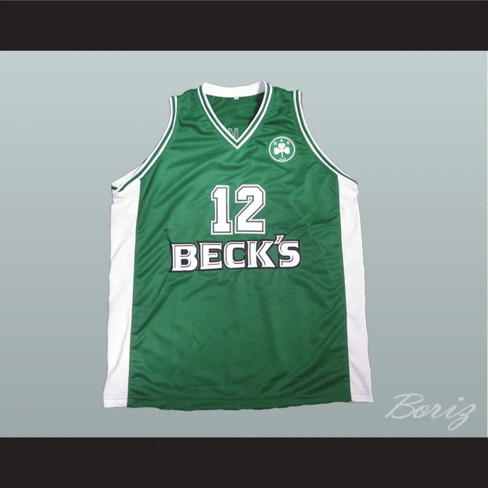 Dominique Wilkins 12 Panathinaikos B.C. Green Basketball Jersey