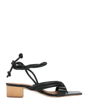 EQUITARE Black Thong sandals (17268810OA) Woman