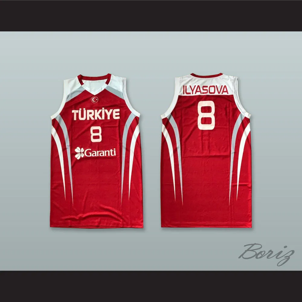 Ersan Ilyasova 8 Turkey Red Basketball Jersey