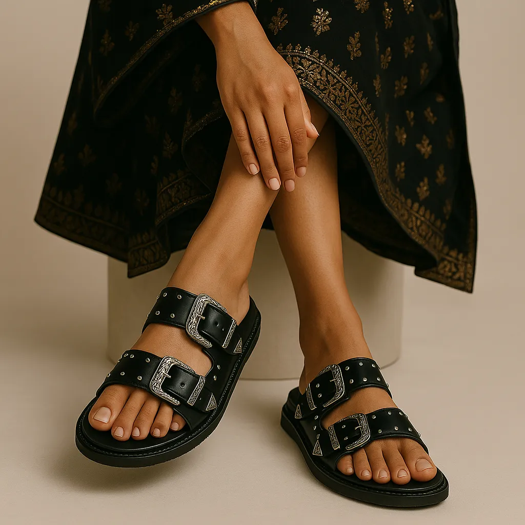 Famous Taylor Swift Slider Sandals - Black