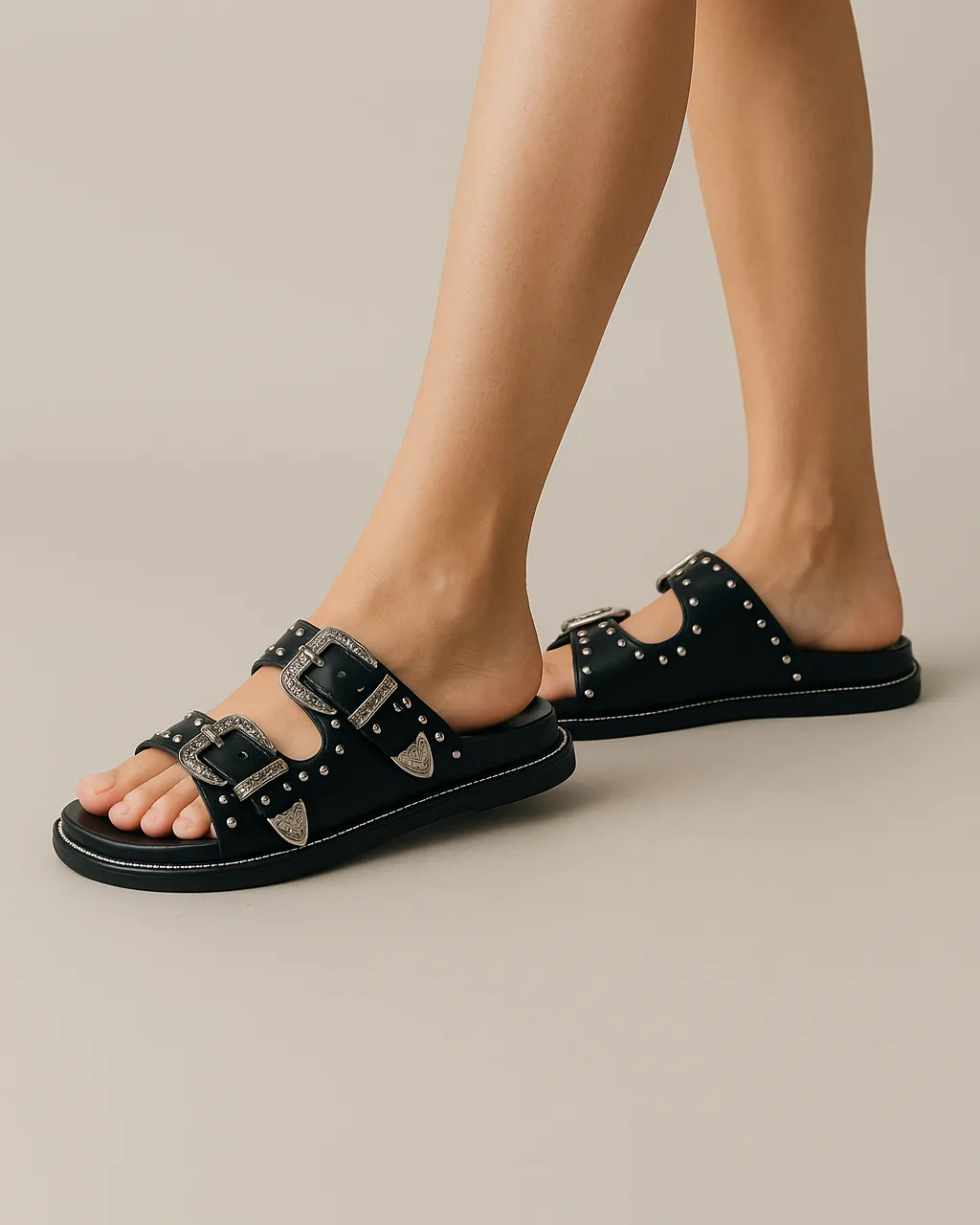 Famous Taylor Swift Slider Sandals - Black