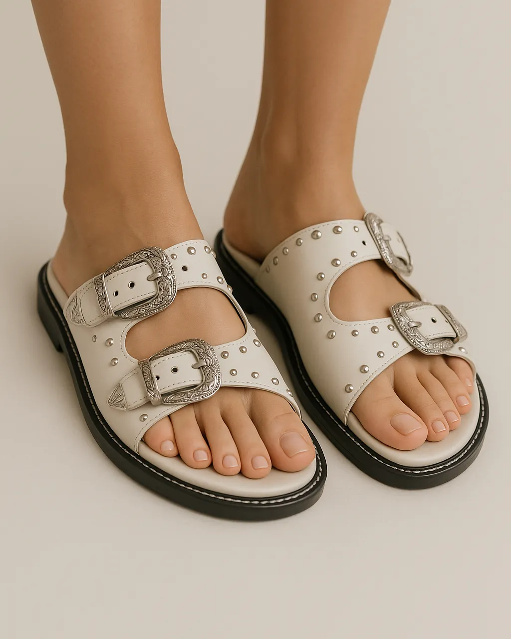 Famous Taylor Swift Slider Sandals - Ivory