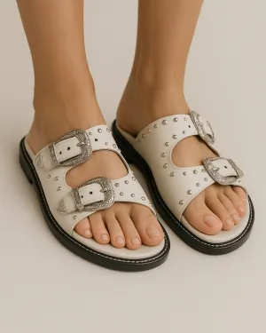 Famous Taylor Swift Slider Sandals - Ivory