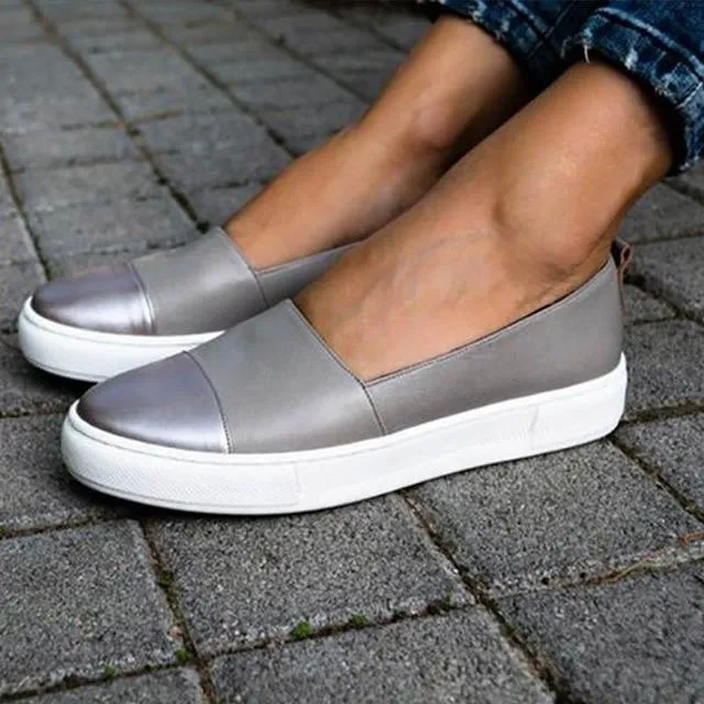 Flat Slip on Shoes Loafers Mocassin Platform Shoes