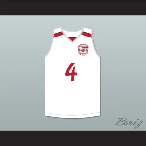 Giannis Antetokounmpo 4 Filathlitikos B.C. White Basketball Jersey 2