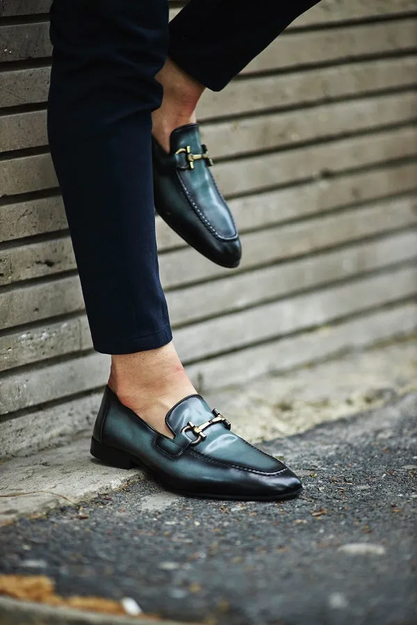 Grey Shaded Hand patina Loafers