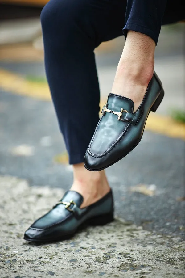 Grey Shaded Hand patina Loafers