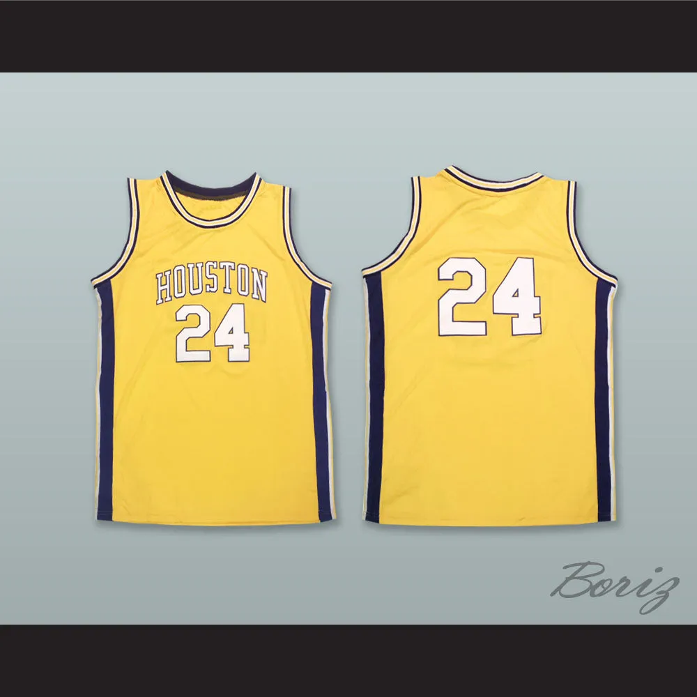 Houston Mavericks 24 Yellow Basketball Jersey