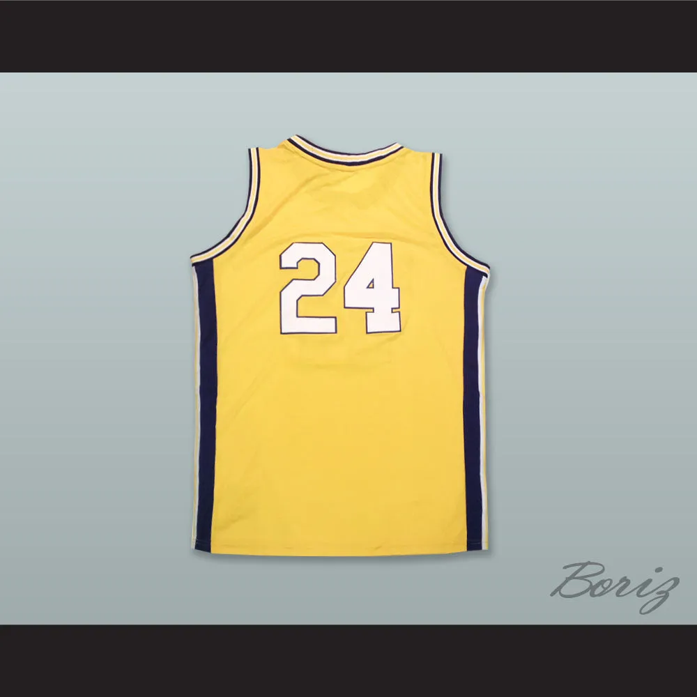 Houston Mavericks 24 Yellow Basketball Jersey