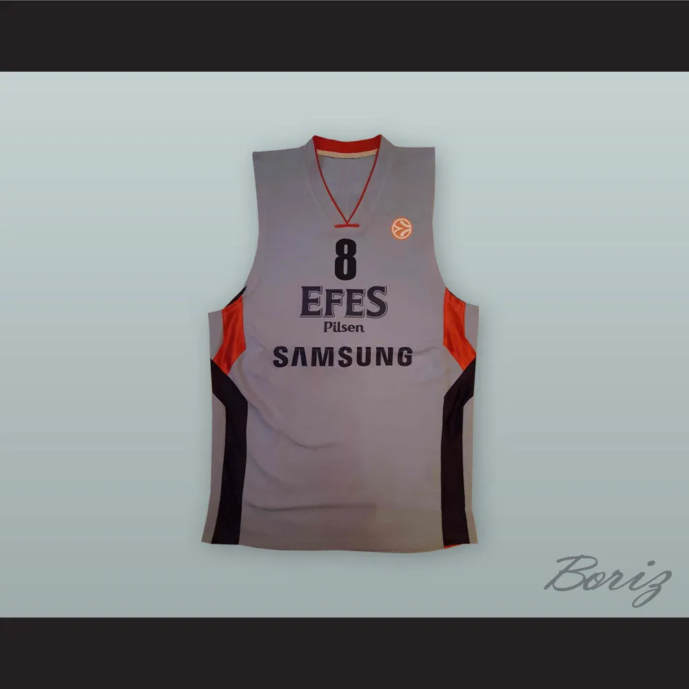 Igor Rakocevic 8 Efes Pilsen Gray Basketball Jersey
