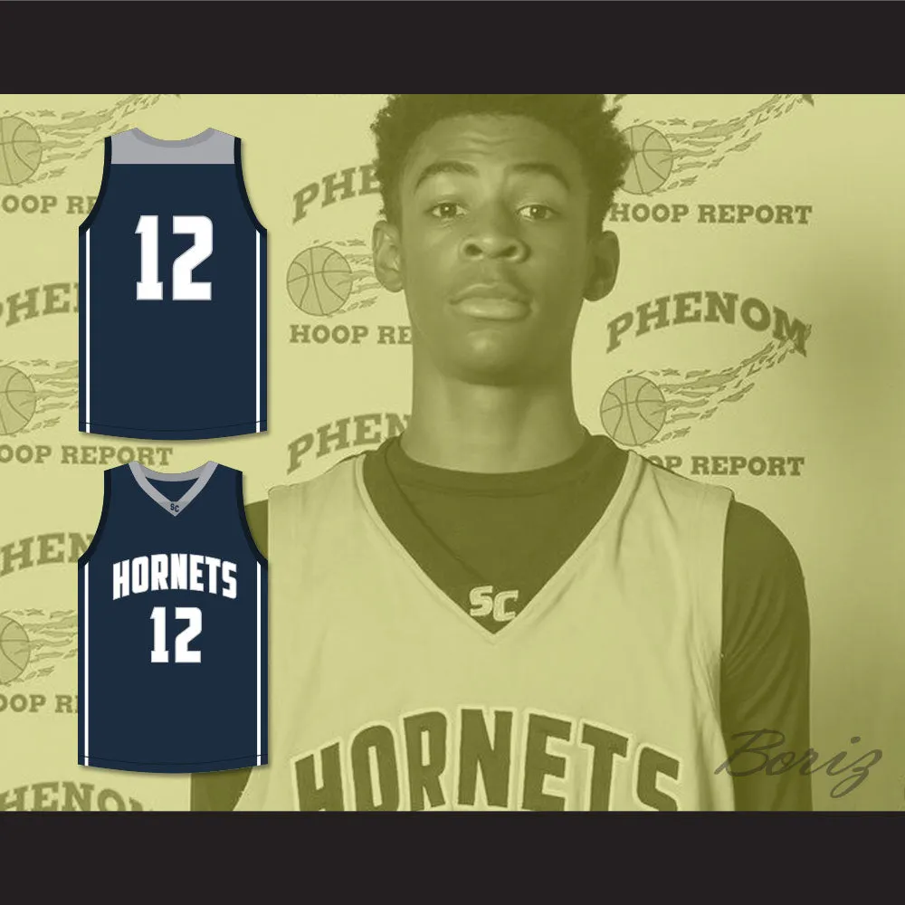 Ja Morant 12 South Carolina Hornets Navy Blue Basketball Jersey 1