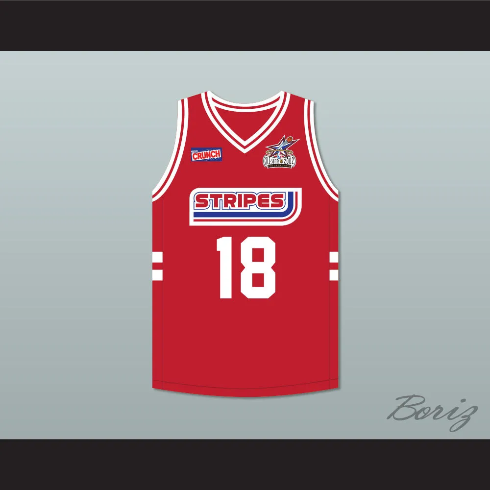 Jamie Kennedy 18 Stripes Basketball Jersey Rock N' Jock All Star Jam 2002