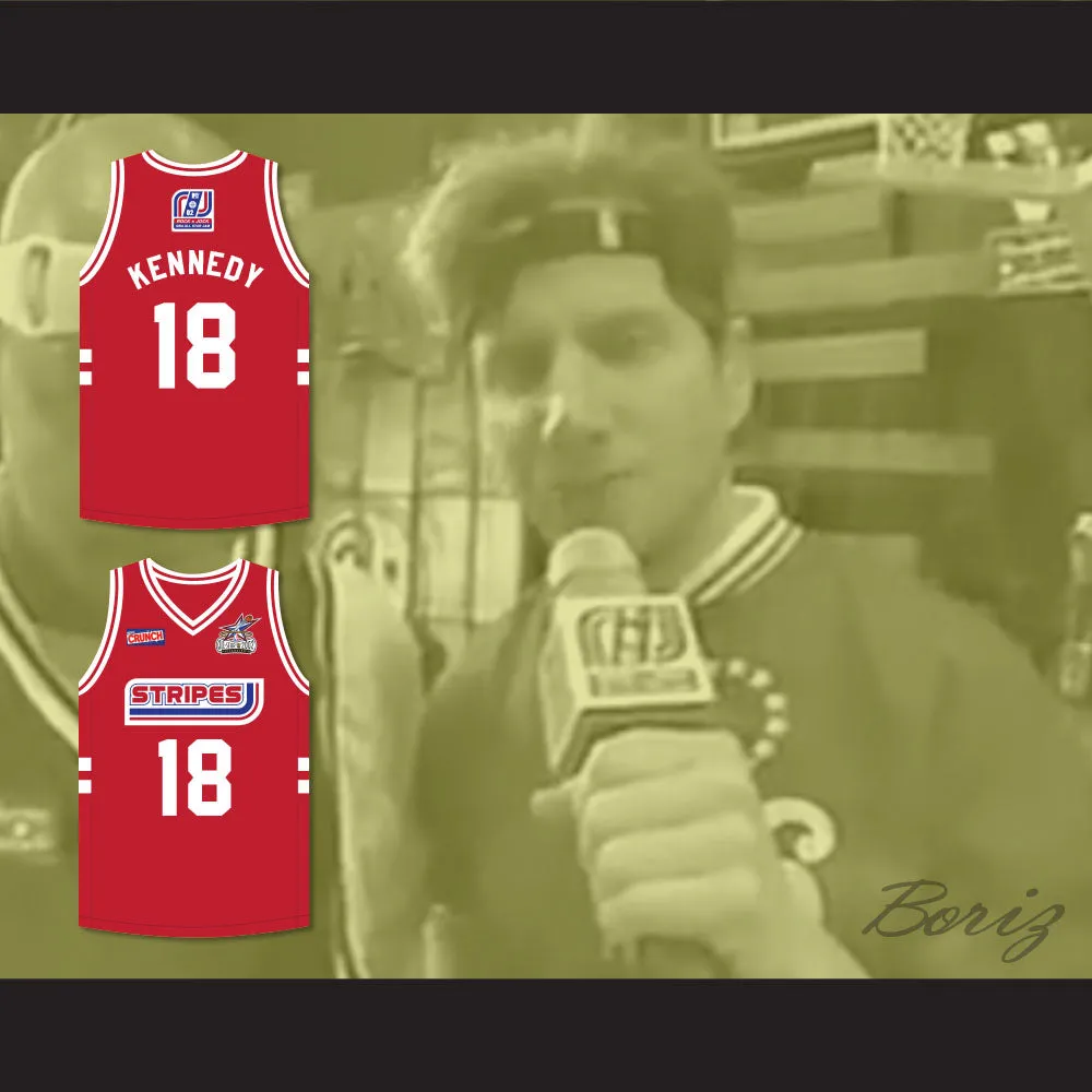 Jamie Kennedy 18 Stripes Basketball Jersey Rock N' Jock All Star Jam 2002