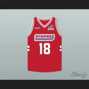 Jamie Kennedy 18 Stripes Basketball Jersey Rock N' Jock All Star Jam 2002