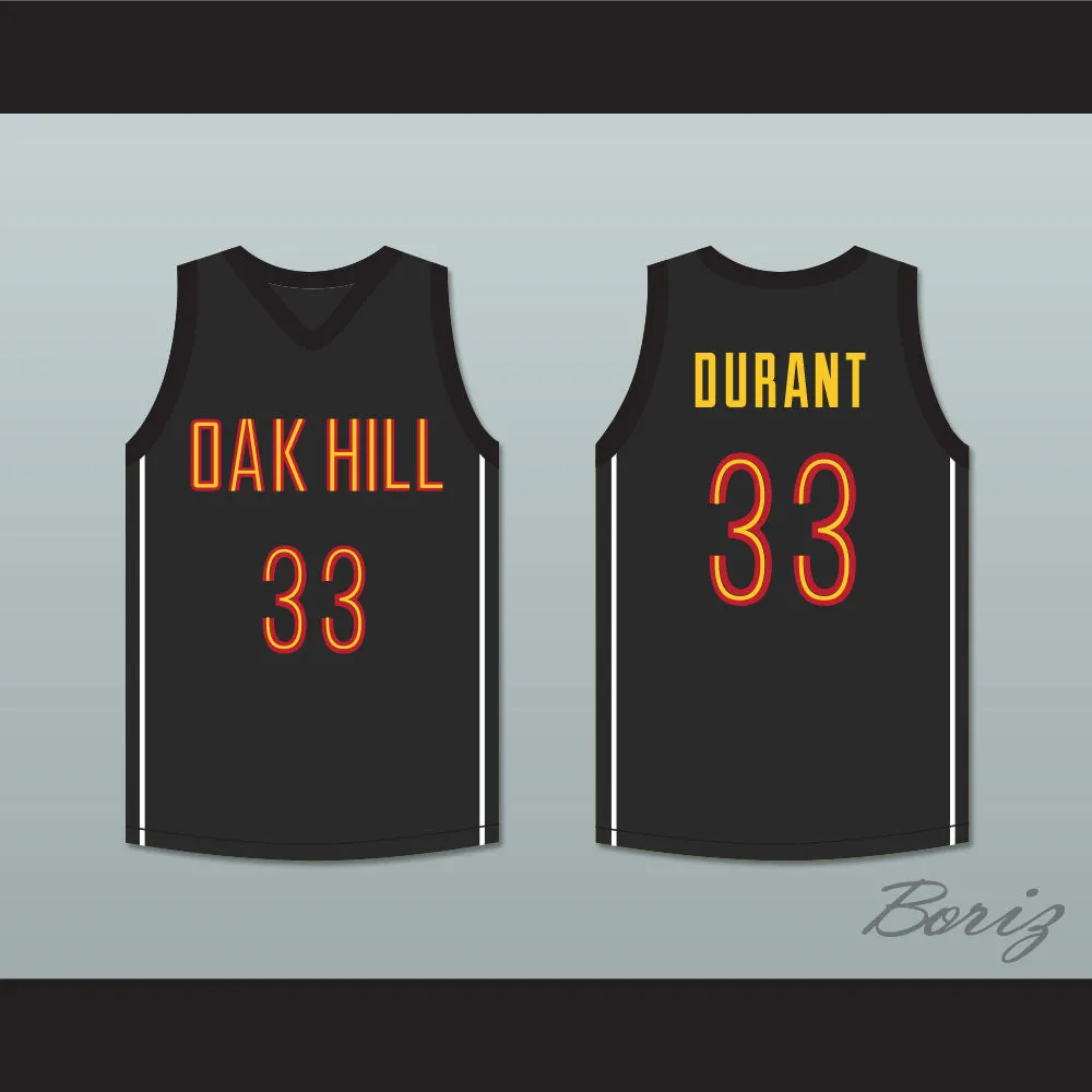 Kevin Durant 33 Oak Hill Academy Black Basketball Jersey
