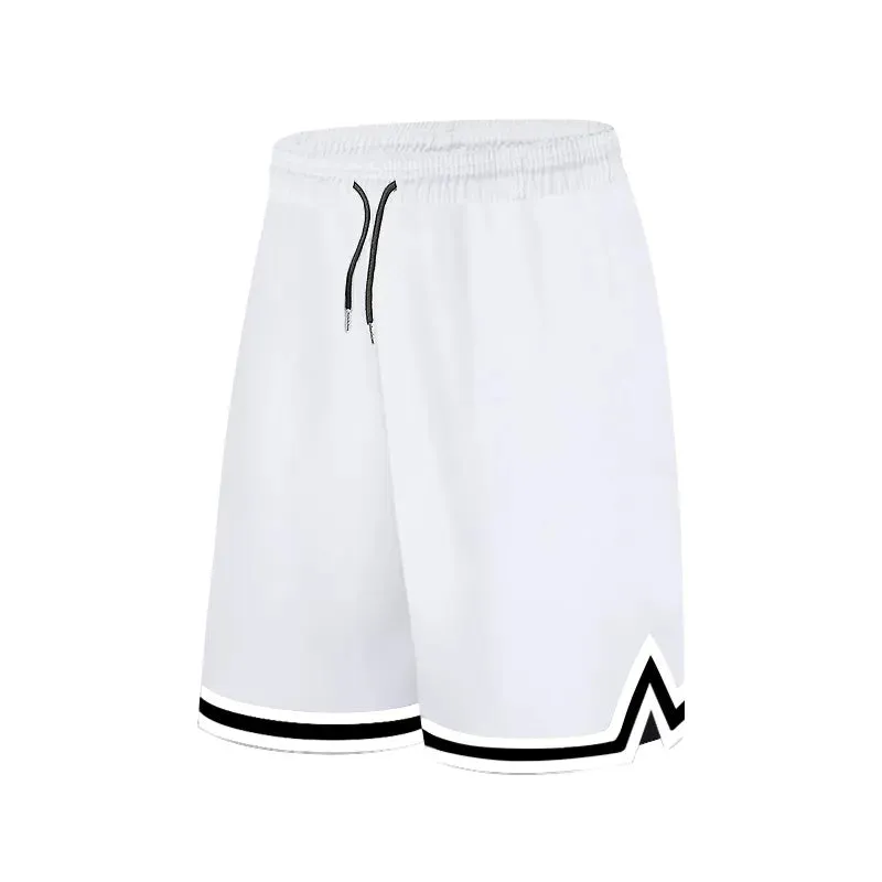 Knee Length Basketball Shorts Men Striped Loose