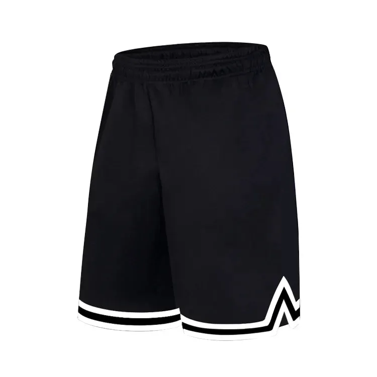 Knee Length Basketball Shorts Men Striped Loose