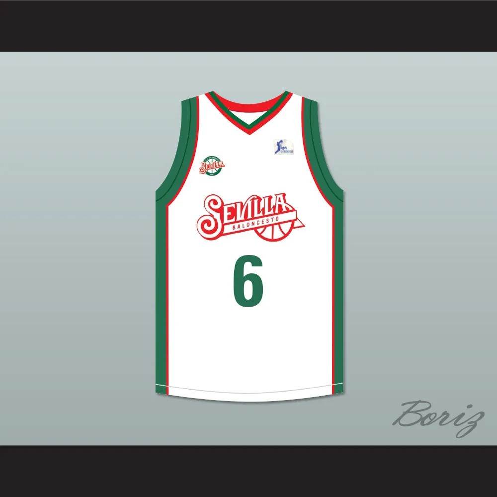 Kristaps Porzingis 6 Baloncesto Sevilla White Basketball Jersey