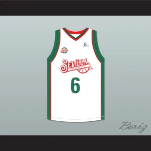 Kristaps Porzingis 6 Baloncesto Sevilla White Basketball Jersey