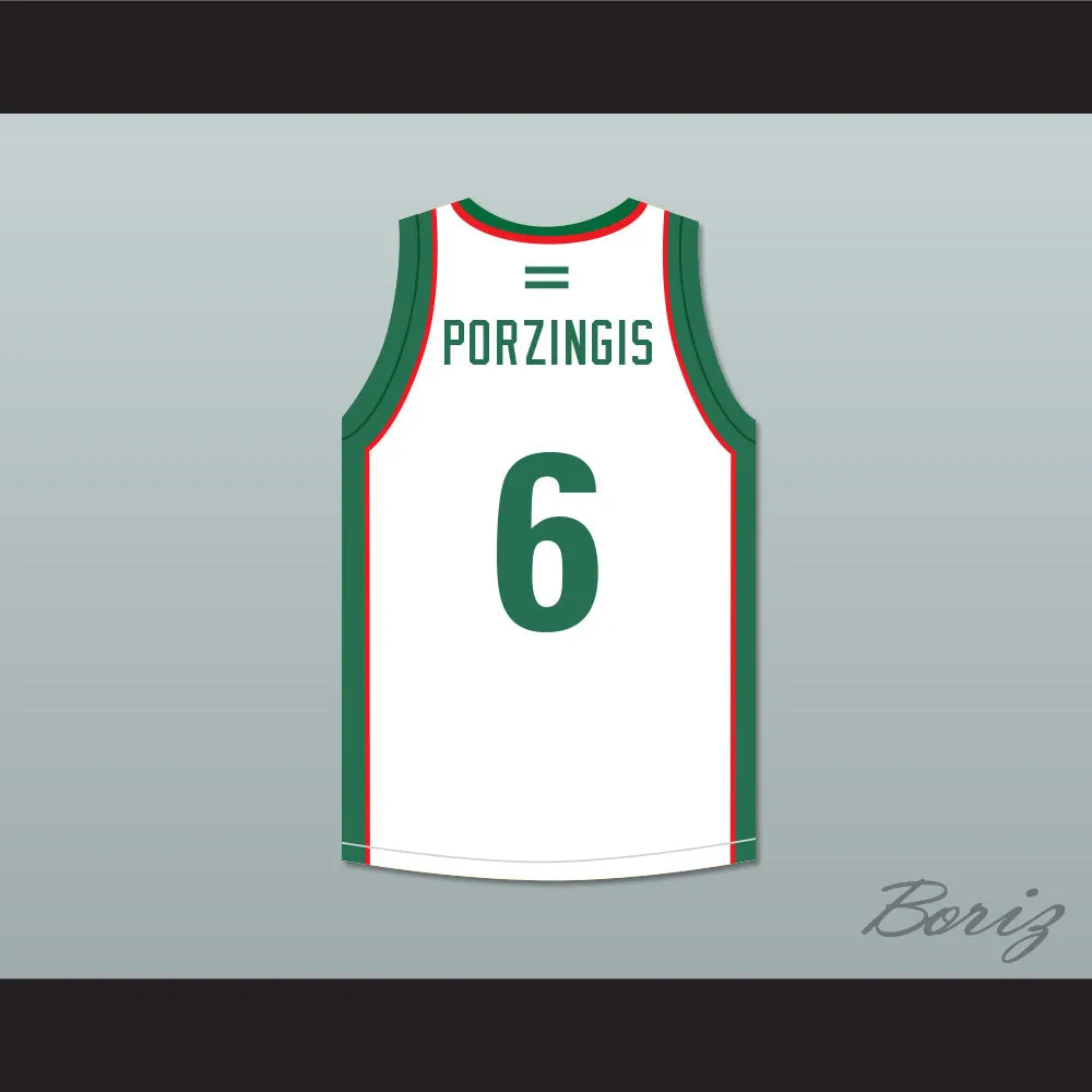 Kristaps Porzingis 6 Baloncesto Sevilla White Basketball Jersey