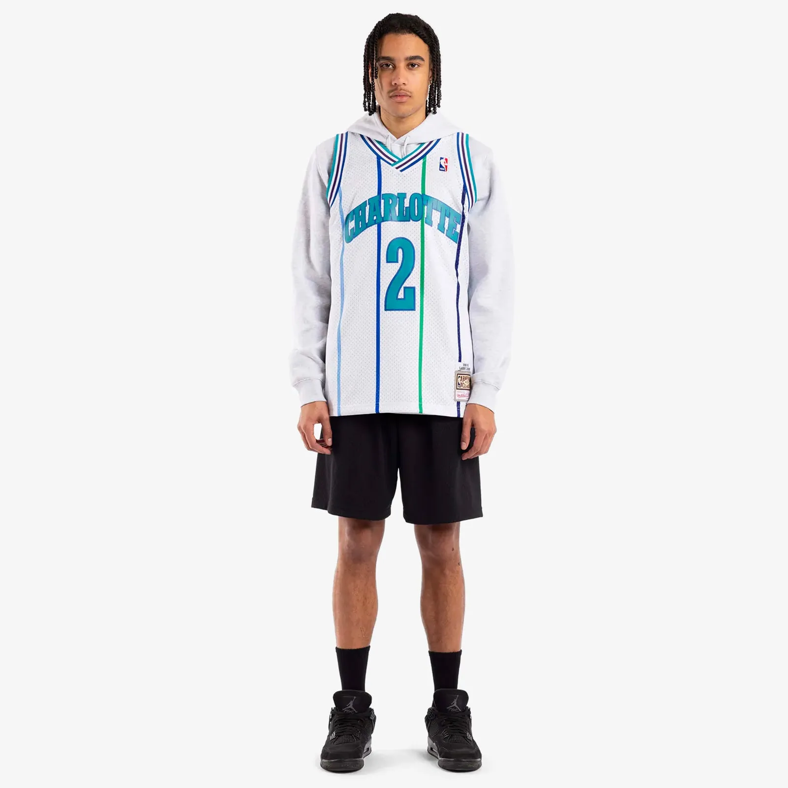 Larry Johnson Charlotte Hornets 92-93 HWC Swingman Jersey - White