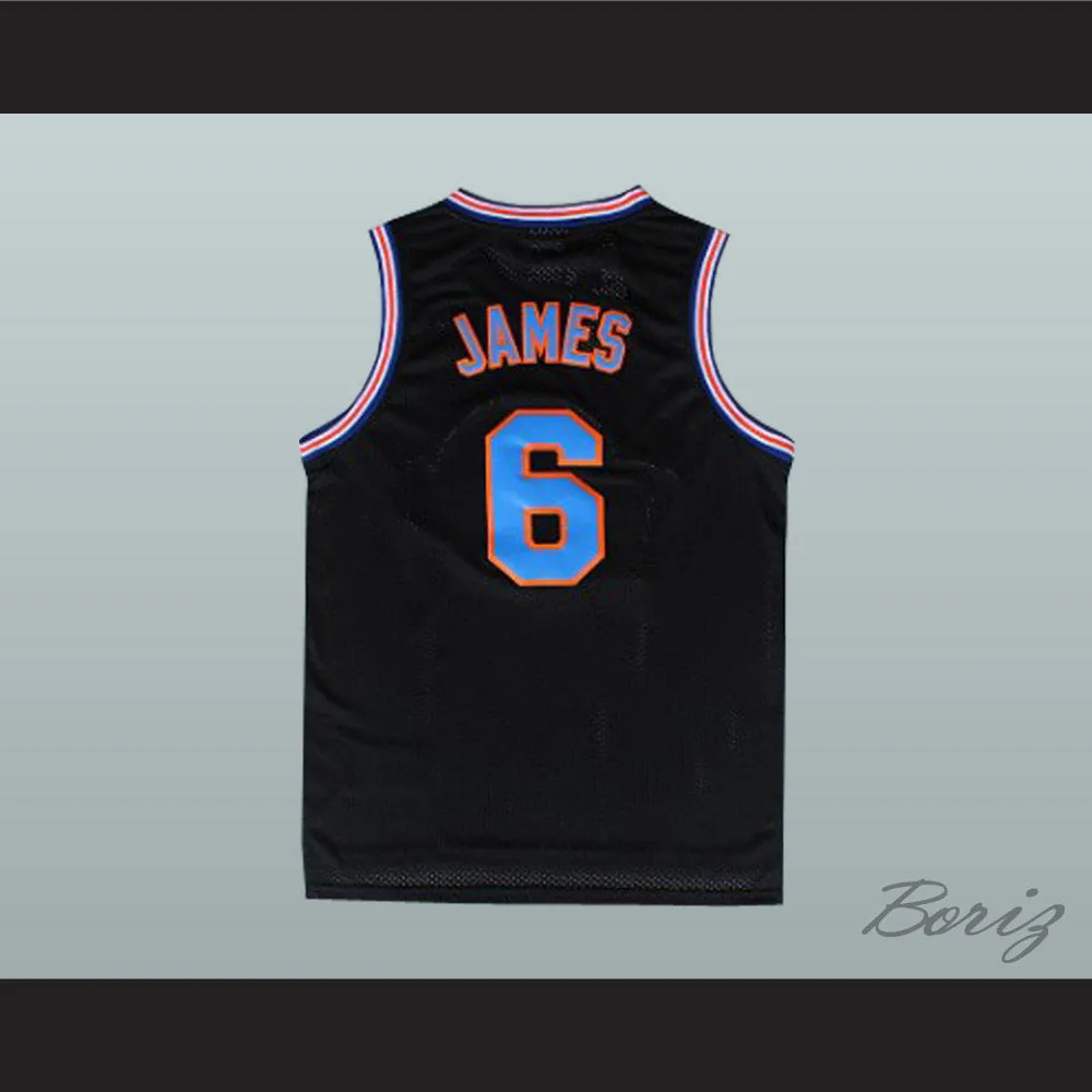 Lebron James 6 Tune Squad Black Basketball Jersey