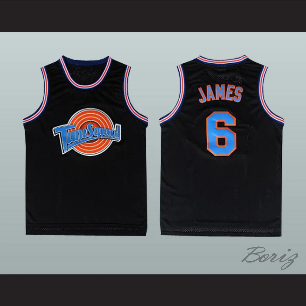 Lebron James 6 Tune Squad Black Basketball Jersey