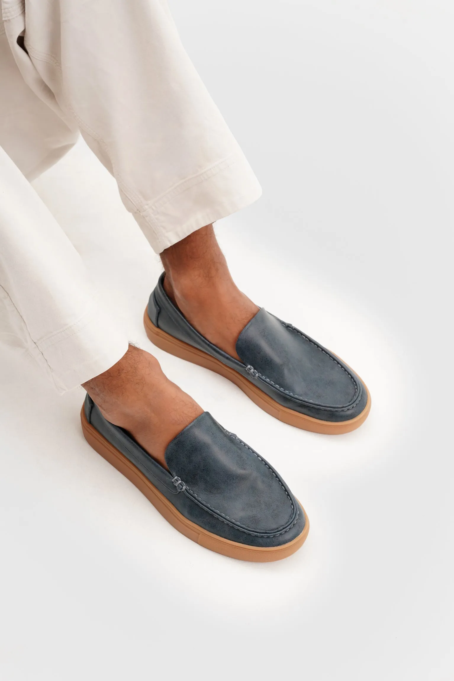 LOAFER MICROFIBER NAPA BLUEBERRY