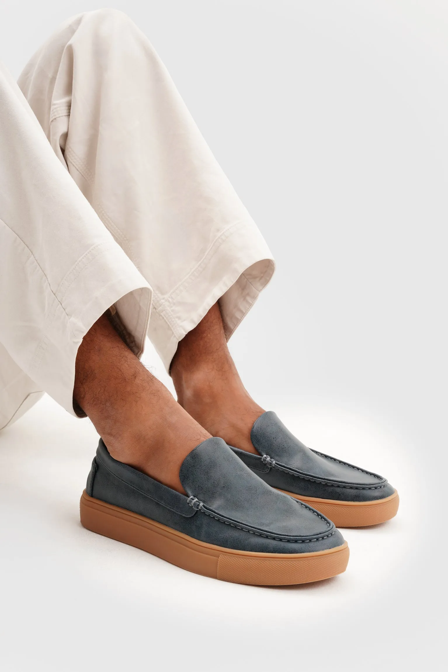 LOAFER MICROFIBER NAPA BLUEBERRY