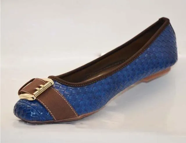 Loafers Flats Buckle Knitted Flat Heel Soft Bottom Boat Shoes