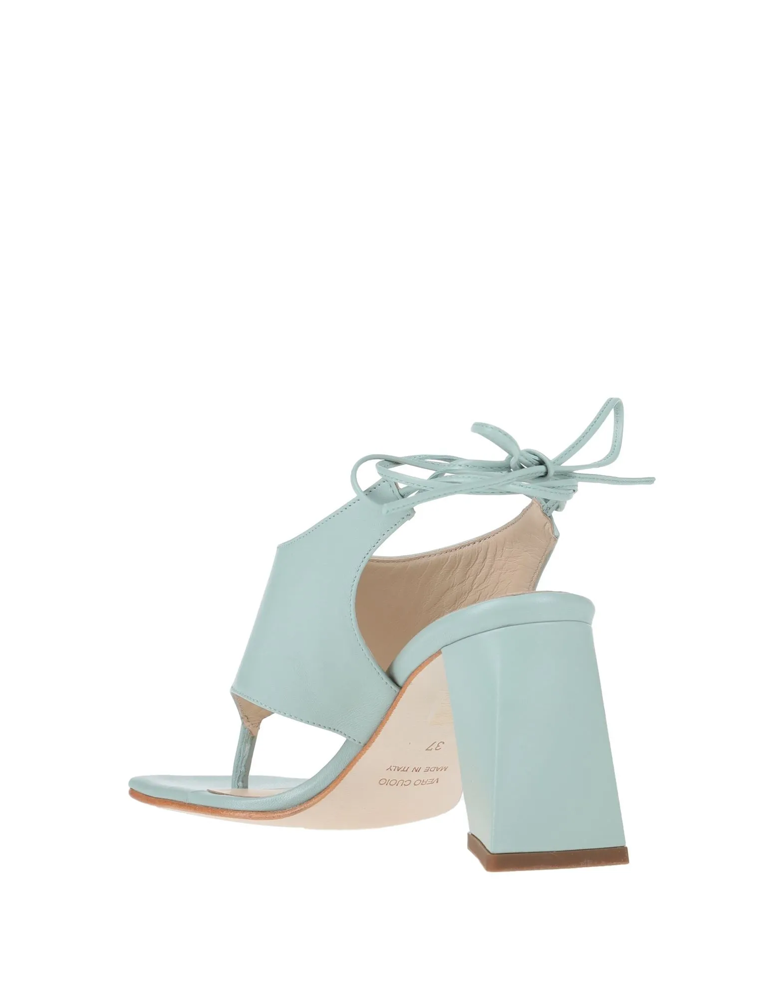 LUCA VALENTINI Leather Thong sandals (17190303BR) Woman