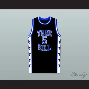 Lucas Scott 5 One Tree Hill Ravens Black Basketball Jersey