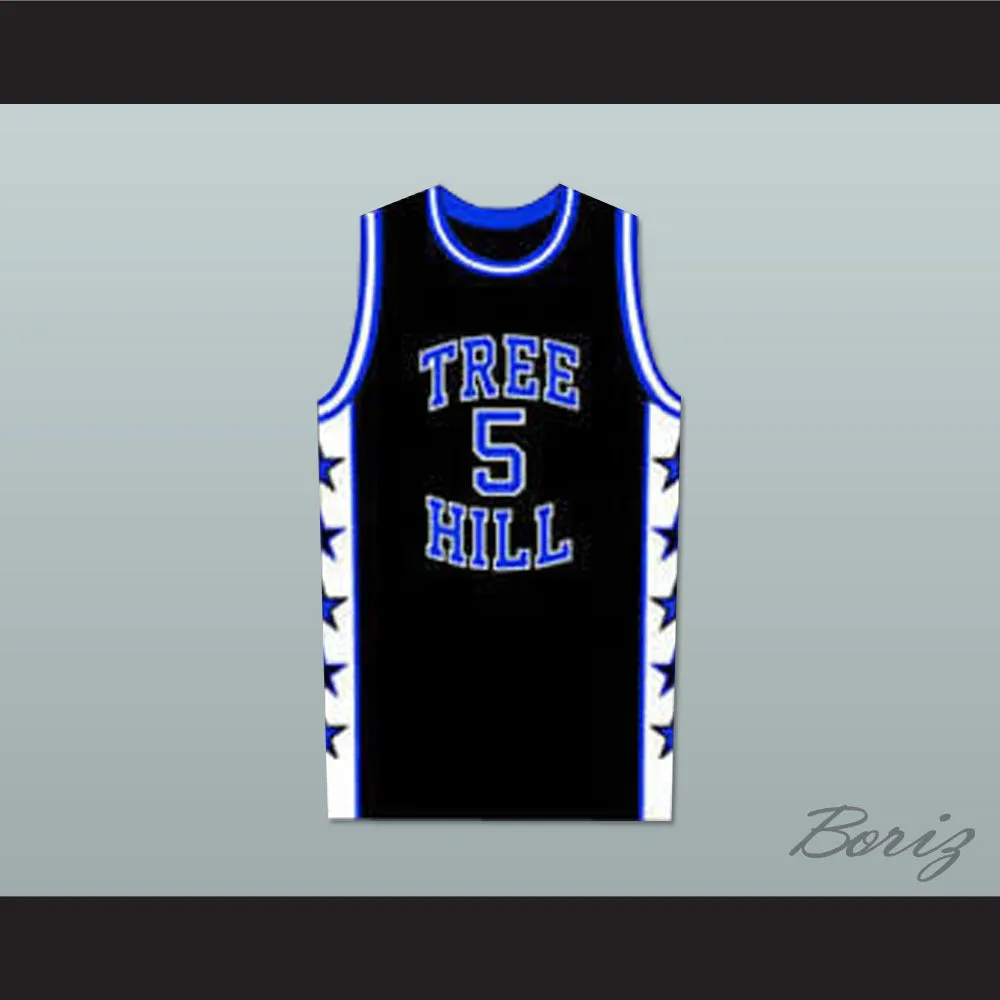 Lucas Scott 5 One Tree Hill Ravens Black Basketball Jersey