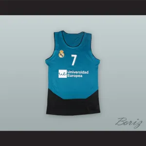Luka Doncic 7 Real Madrid Teal/Black Basketball Jersey