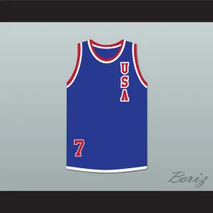 Lusia Harris 7 USA Blue Basketball Jersey 2