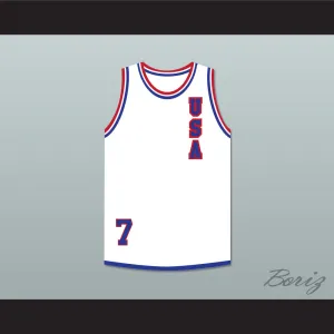 Lusia Harris 7 USA White Basketball Jersey 1