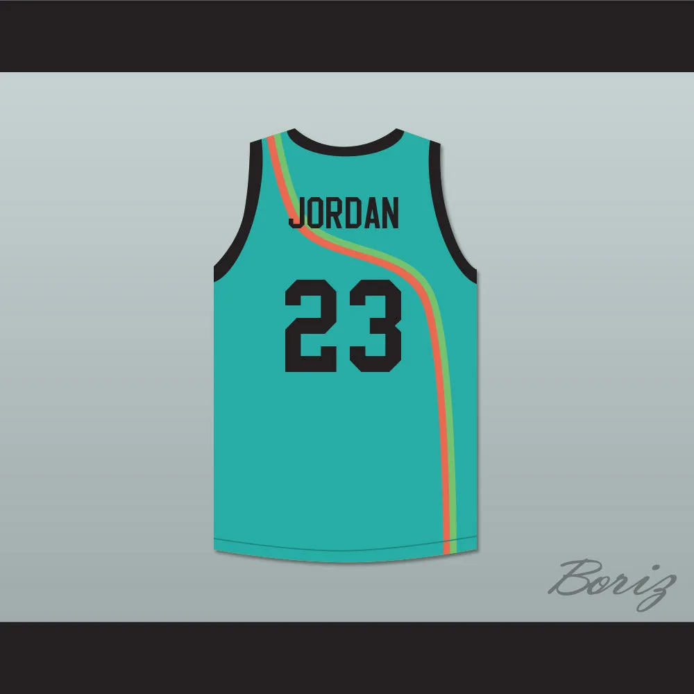 Michael Jordan 23 Roswell Rayguns Teal Basketball Jersey