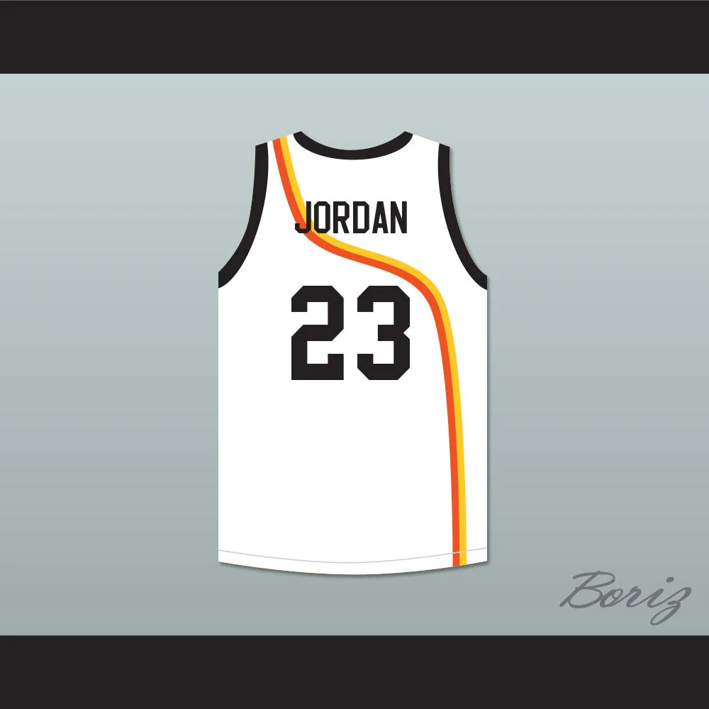 Michael Jordan 23 Roswell Rayguns White Basketball Jersey