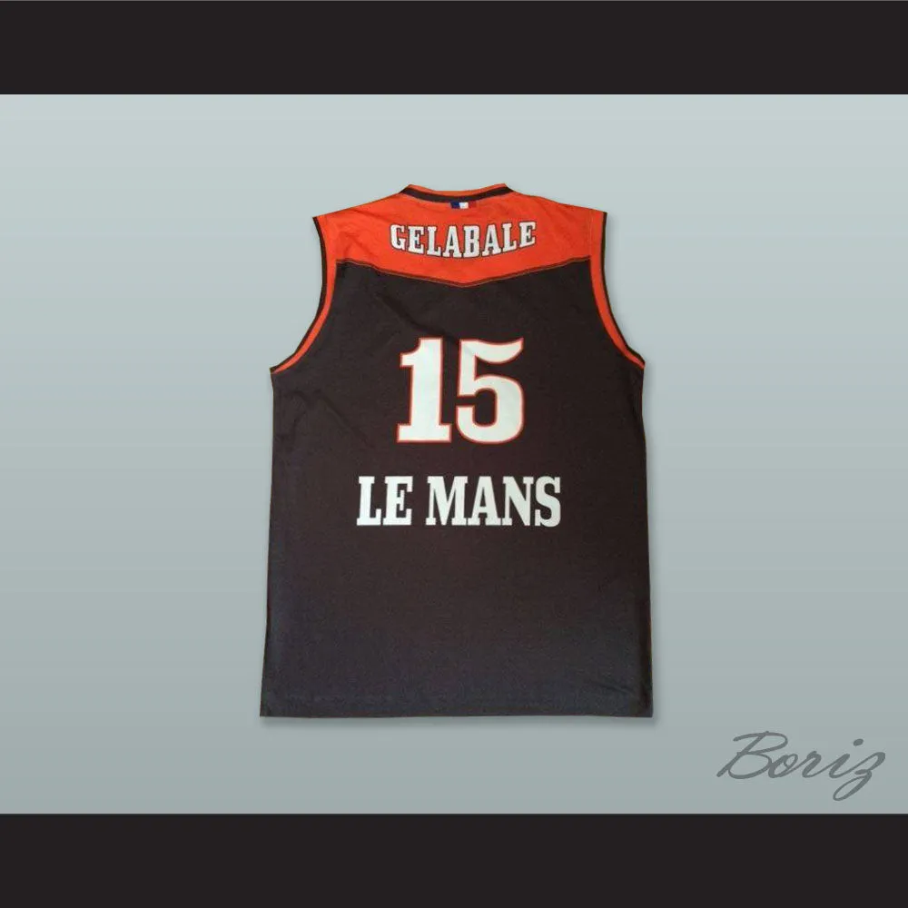 Mickael Gelabale 15 France Black Basketball Jersey