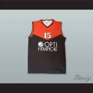 Mickael Gelabale 15 France Black Basketball Jersey